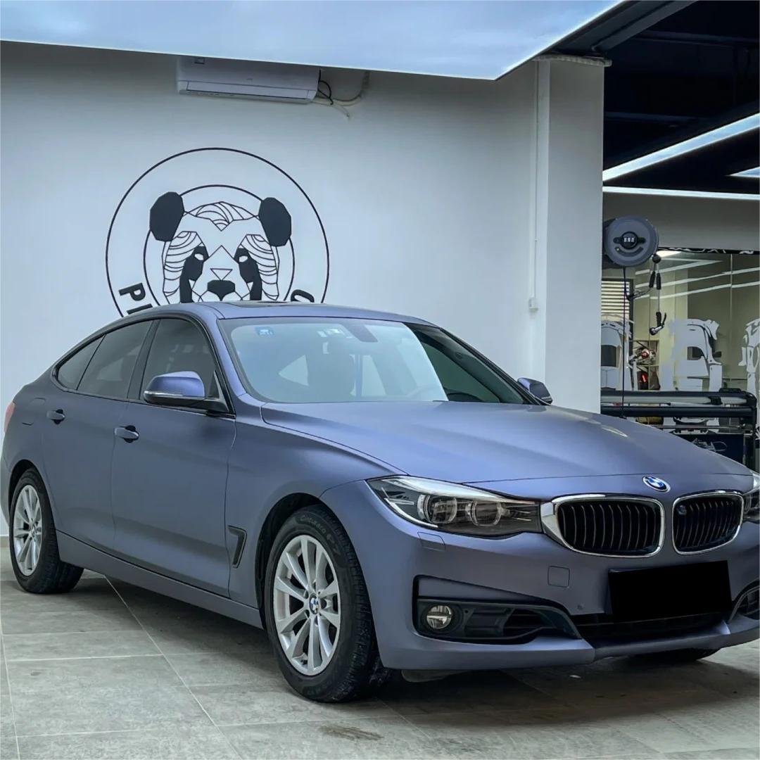 Matte Satin Racing Blue Car Vinyl Wrap PET product image 9 - Veloro matte vinyl wrap