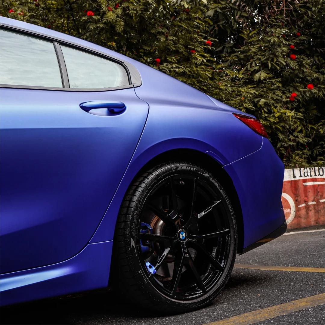 Matte Metallic Satin Blueberry Car Vinyl Wrap PET product image 13 - Veloro matte vinyl wrap