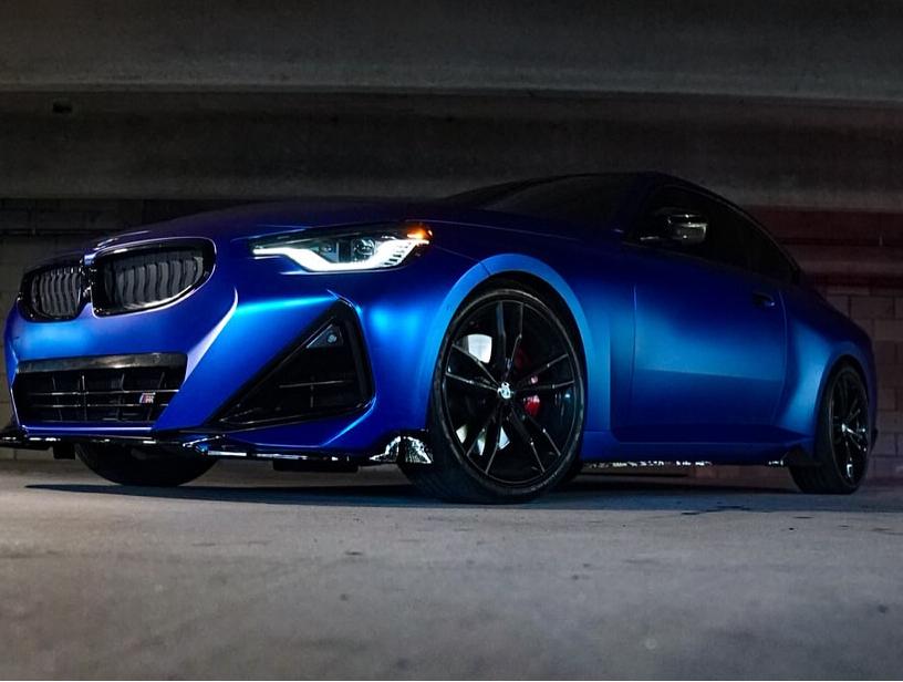 Matte Metallic Satin Blueberry Car Vinyl Wrap PET product image 5 - Veloro matte vinyl wrap