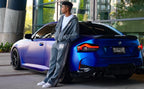 Matte Metallic Satin Blueberry Car Vinyl Wrap PET product image 7 - Veloro matte vinyl wrap