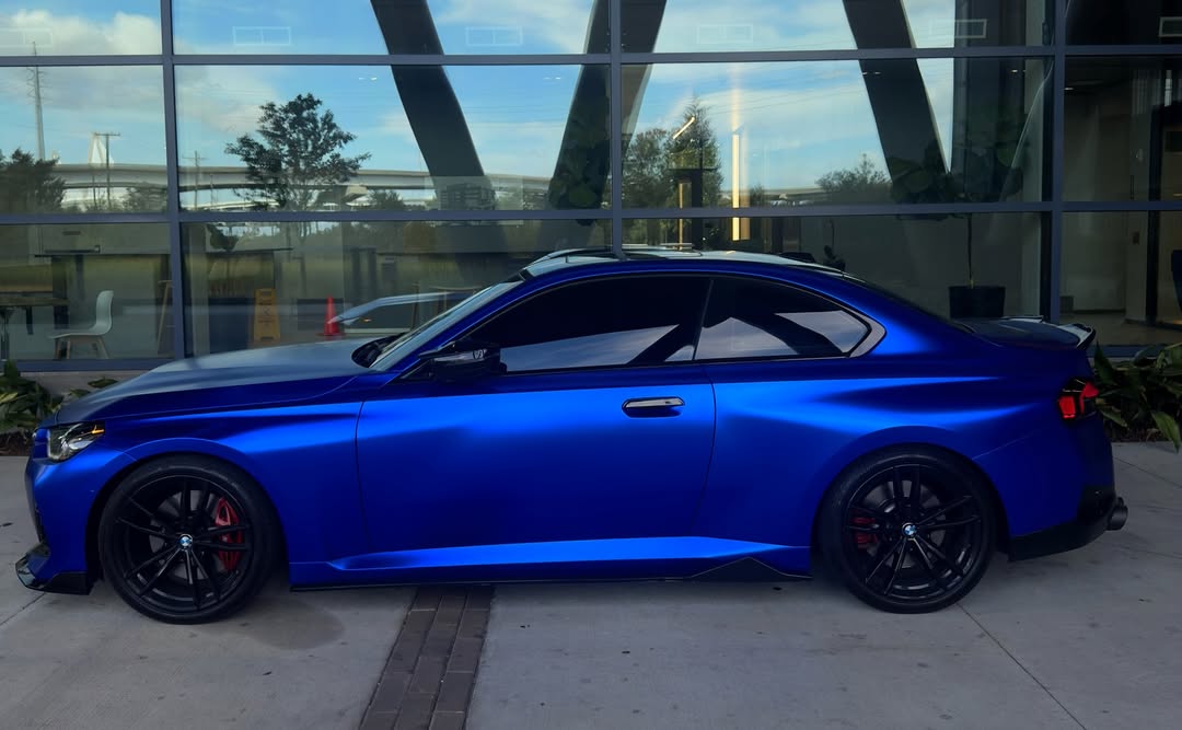 Matte Metallic Satin Blueberry Car Vinyl Wrap PET product image 9 - Veloro matte vinyl wrap