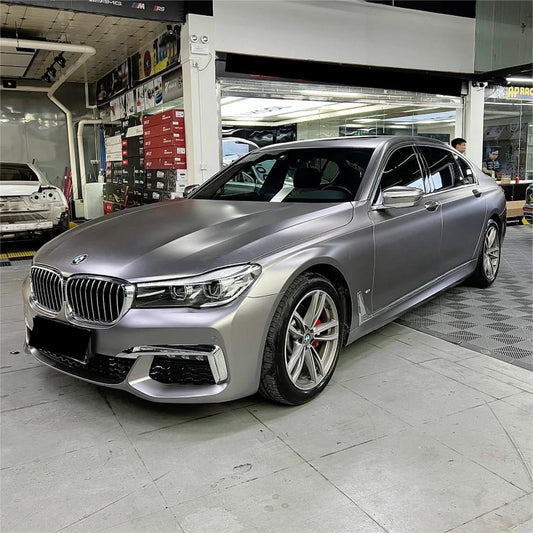 Matte Metallic Satin Brown Grey Car Vinyl Wrap product image 2 - Veloro matte vinyl wrap