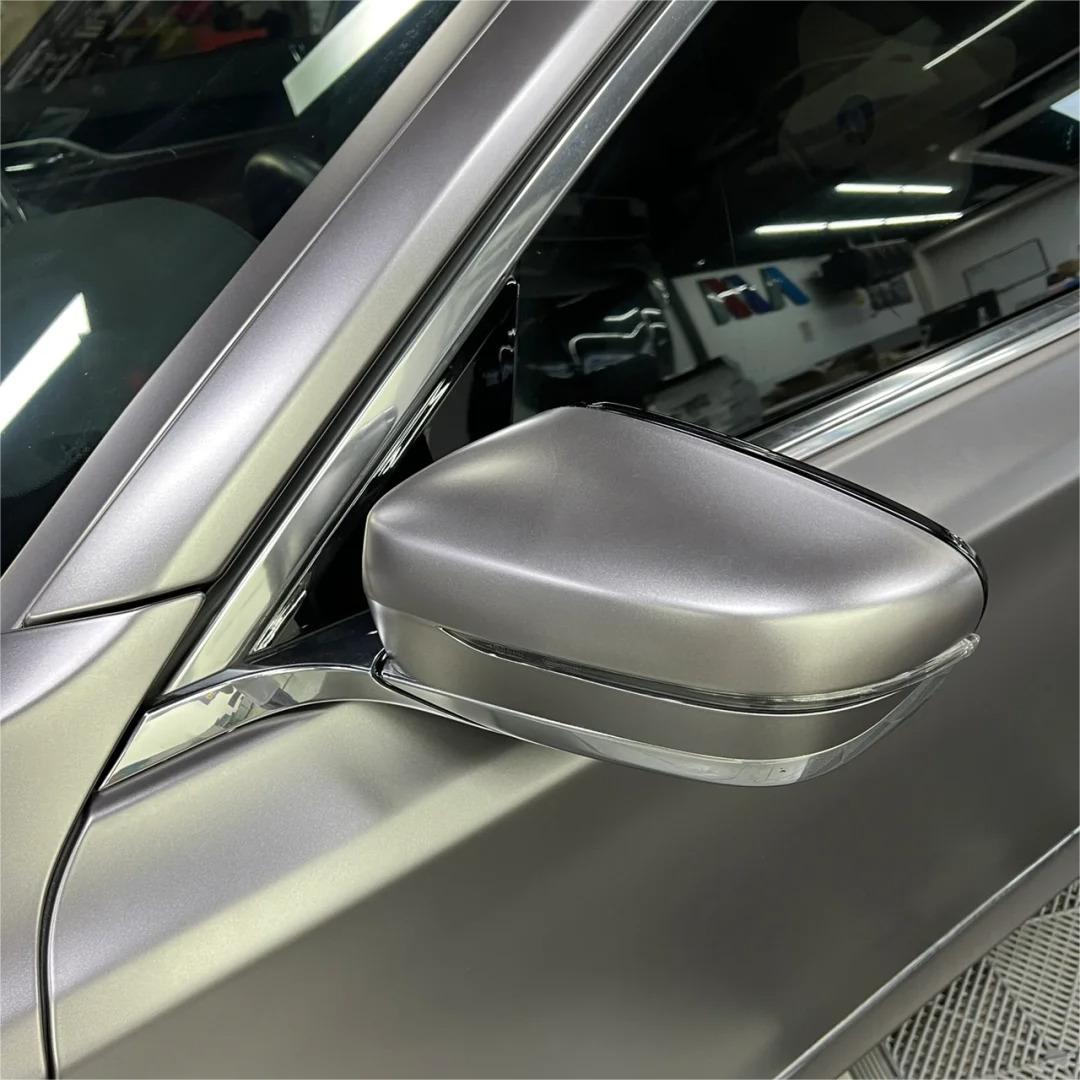 Matte Metallic Satin Brown Grey Car Vinyl Wrap product image 5 - Veloro matte vinyl wrap