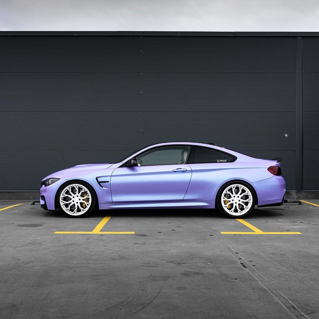 Matte Chameleon Glacial Frost Purple Car Vinyl Wrap PET product image 6 - Veloro color shift vinyl wrap