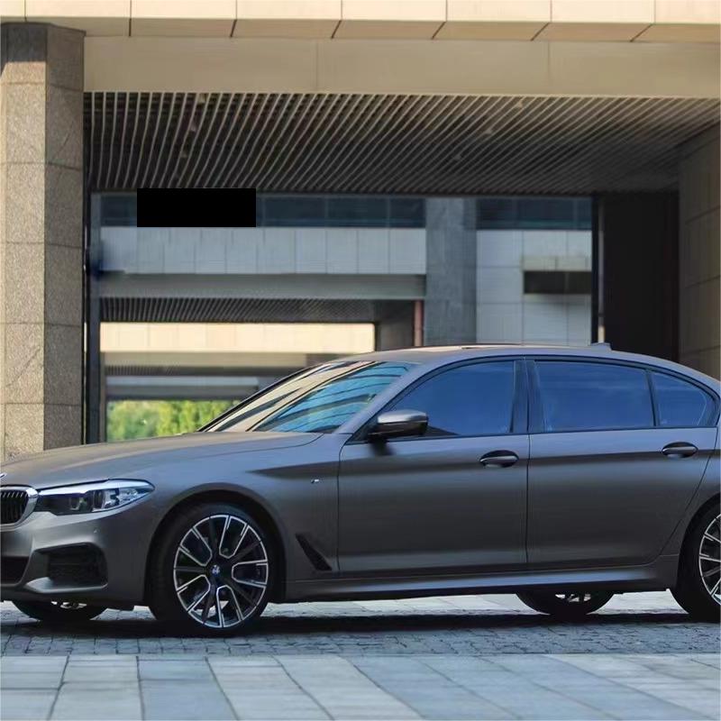Matte Metallic Satin Charcoal Grey Car Vinyl Wrap PET product image 3 - Veloro matte vinyl wrap