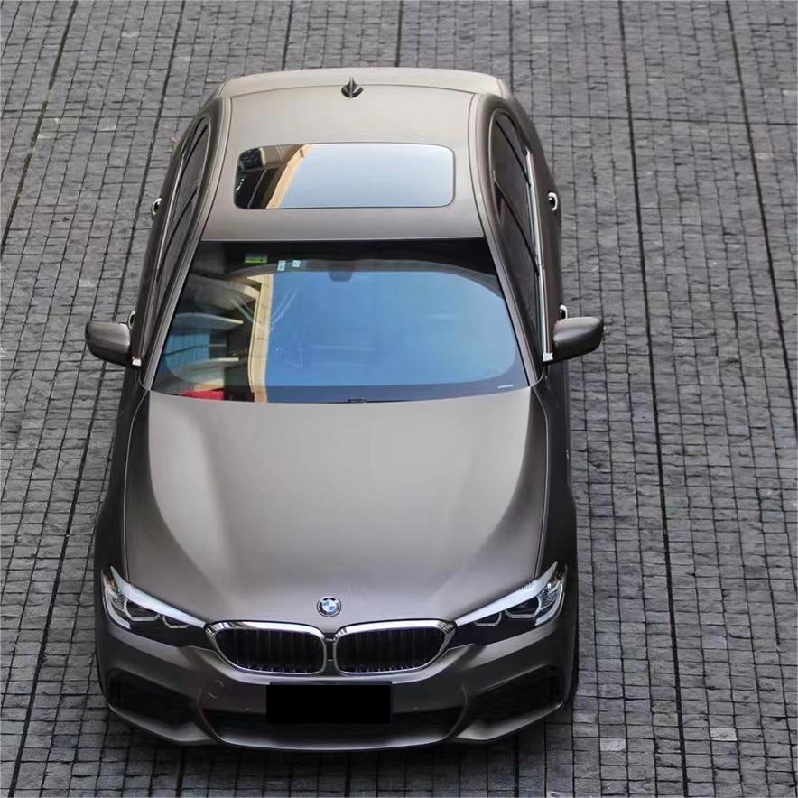 Matte Metallic Satin Charcoal Grey Car Vinyl Wrap PET product image 2 - Veloro matte vinyl wrap