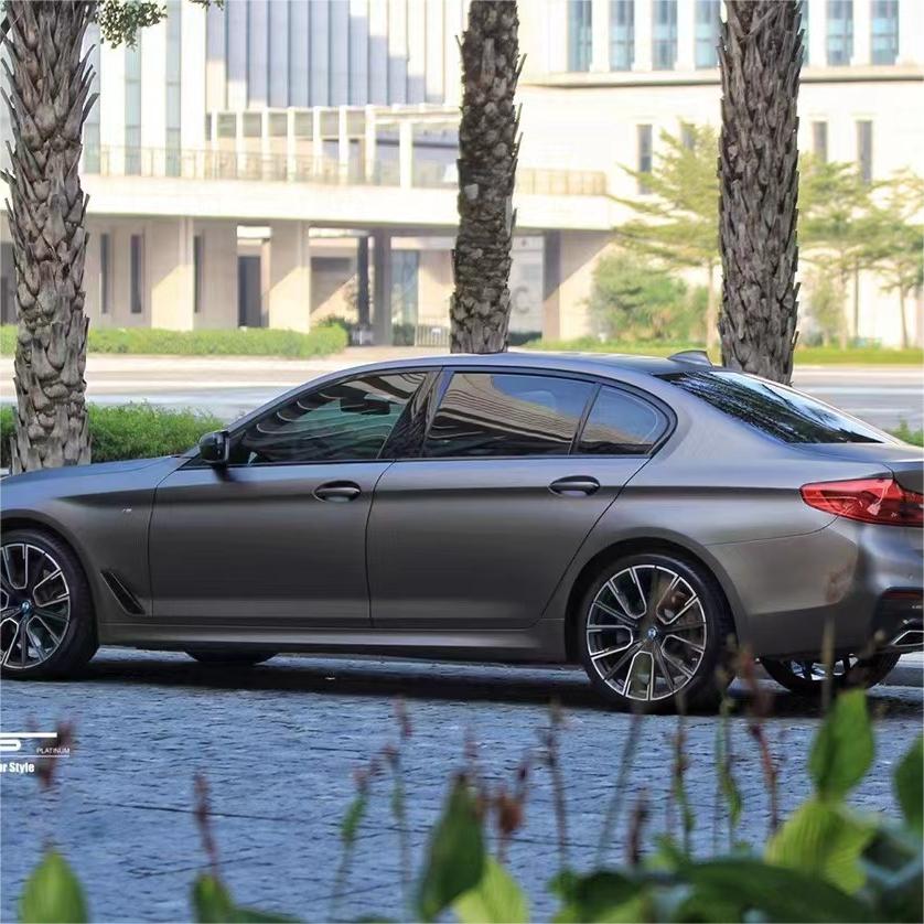 Matte Metallic Satin Charcoal Grey Car Vinyl Wrap PET product image 7 - Veloro matte vinyl wrap