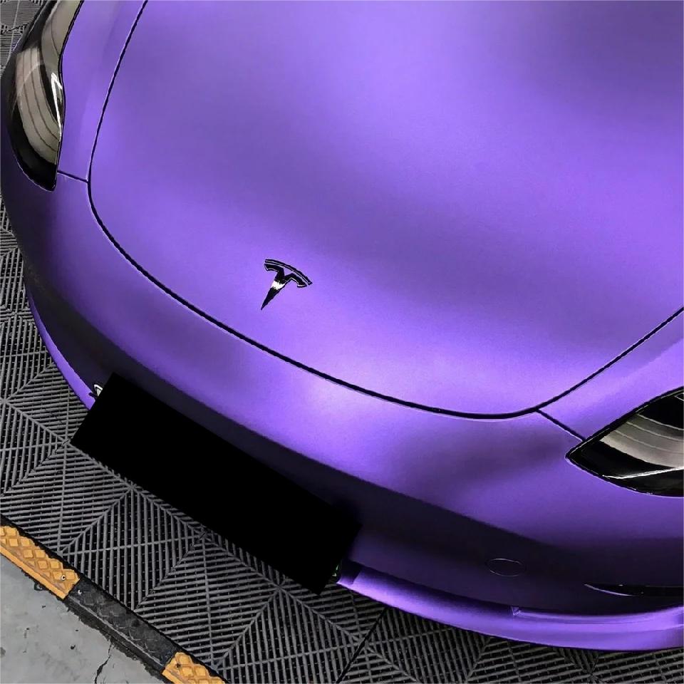 Matte Metallic Satin Chrome Purple Car Vinyl Wrap product image 7 - Veloro chrome vinyl wrap