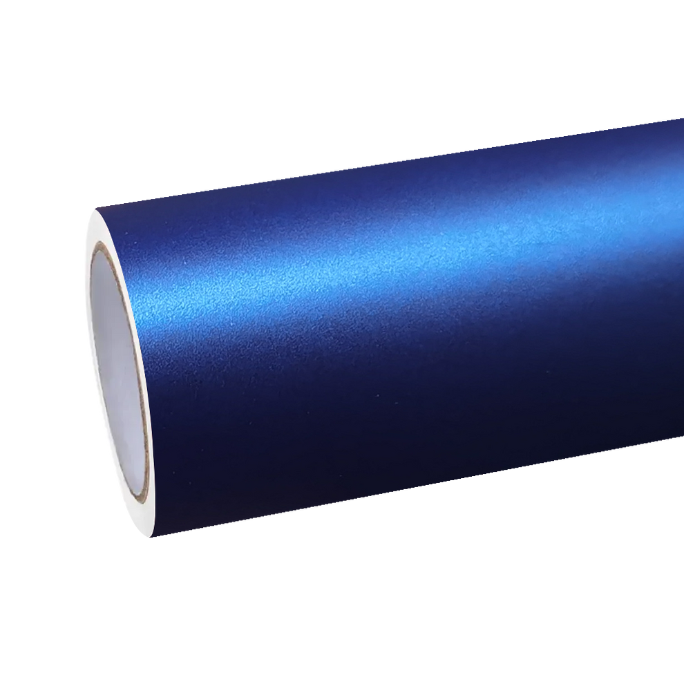 Matte Metallic Satin Dark Blue Car Vinyl Wrap