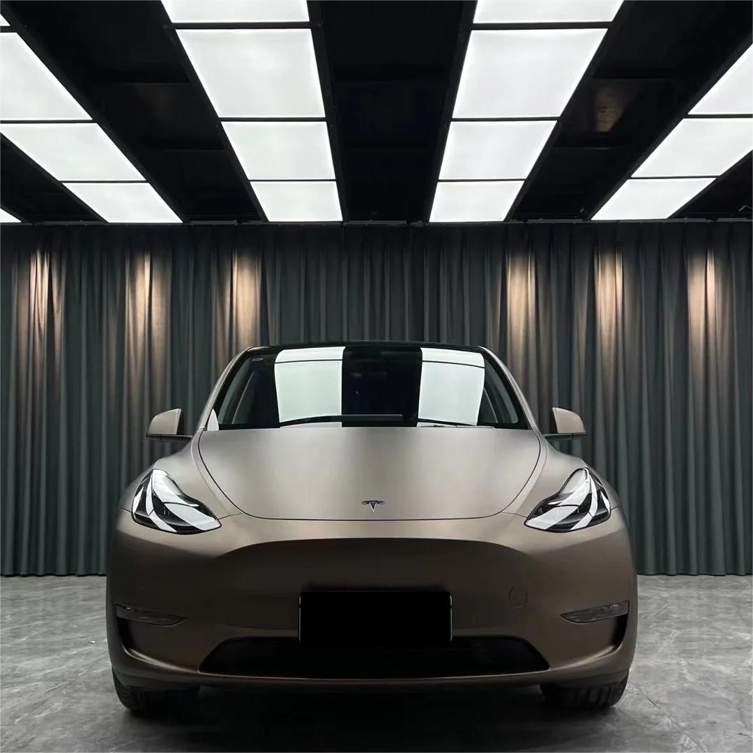 Matte Metallic Satin Deep Brown Grey Car Vinyl Wrap product image 5 - Veloro matte vinyl wrap