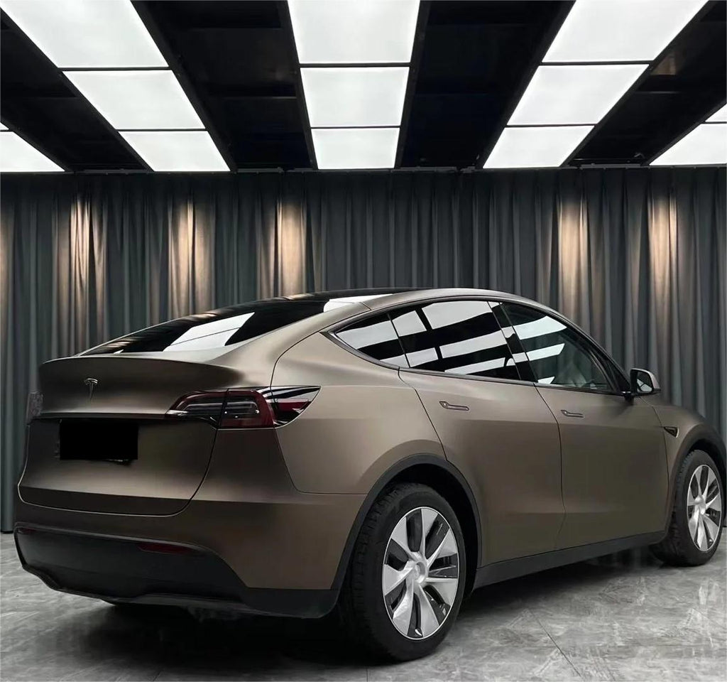 Matte Metallic Satin Deep Brown Grey Car Vinyl Wrap product image 6 - Veloro matte vinyl wrap