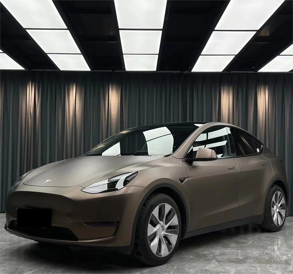 Matte Metallic Satin Deep Brown Grey Car Vinyl Wrap product image 7 - Veloro matte vinyl wrap