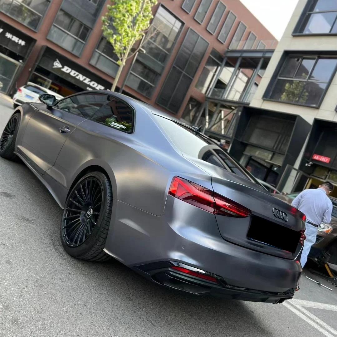 Matte Metallic Satin Deep Grey Car Vinyl Wrap product image 7 - Veloro matte vinyl wrap