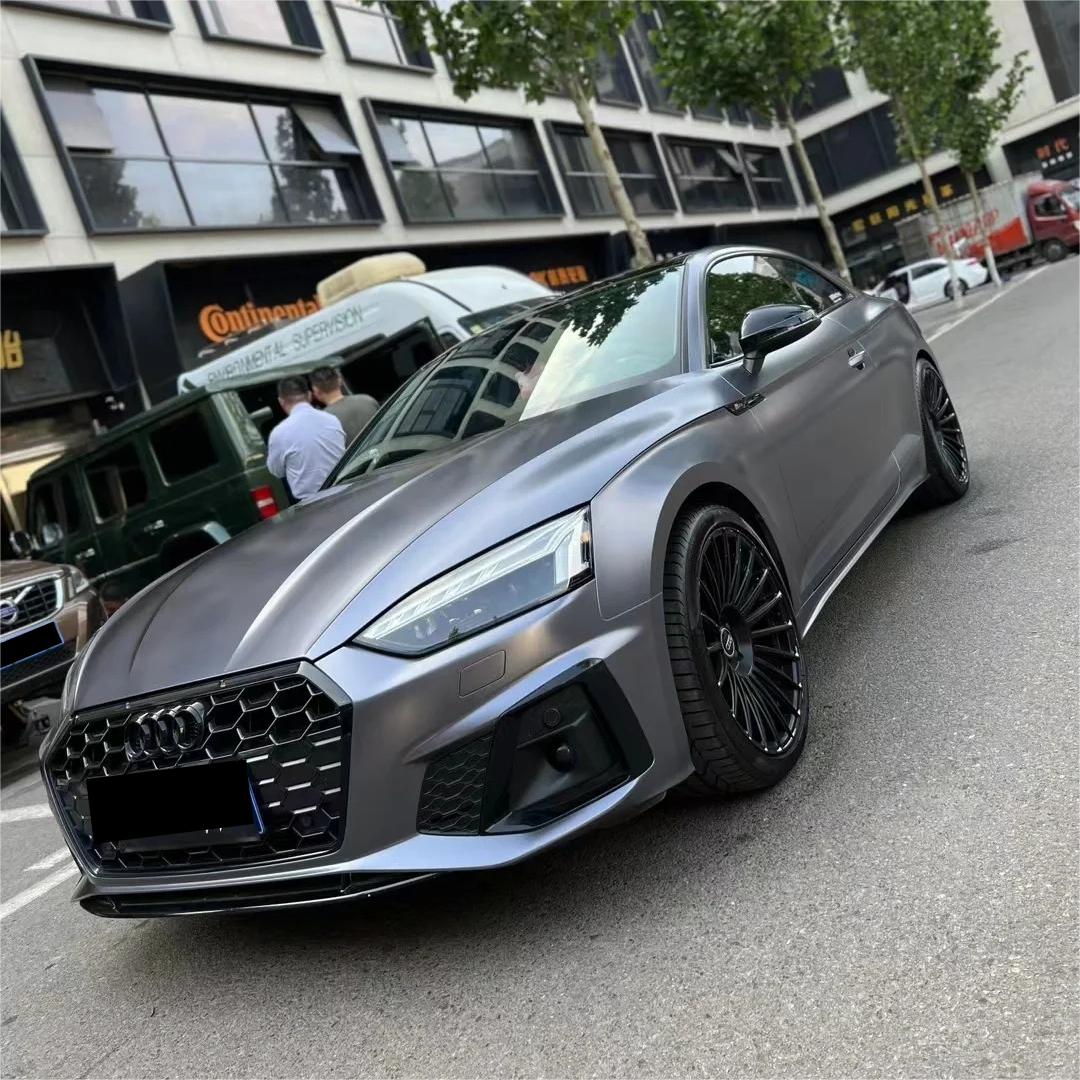 Matte Metallic Satin Deep Grey Car Vinyl Wrap product image 4 - Veloro matte vinyl wrap