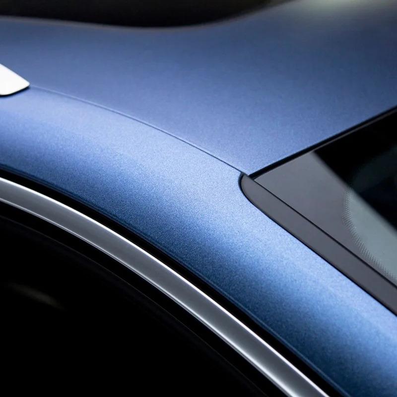 Matte Metallic Satin Diamond Storm Blue Car Vinyl Wrap product image 4 - Veloro matte vinyl wrap