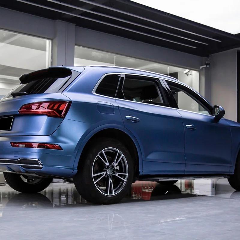 Matte Metallic Satin Diamond Storm Blue Car Vinyl Wrap product image 7 - Veloro matte vinyl wrap