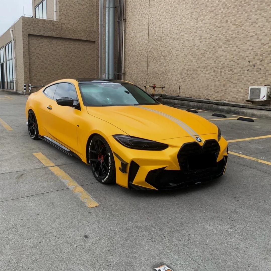 Matte Metallic Satin Energetic Yellow Car Vinyl Wrap product image 15 - Veloro matte vinyl wrap