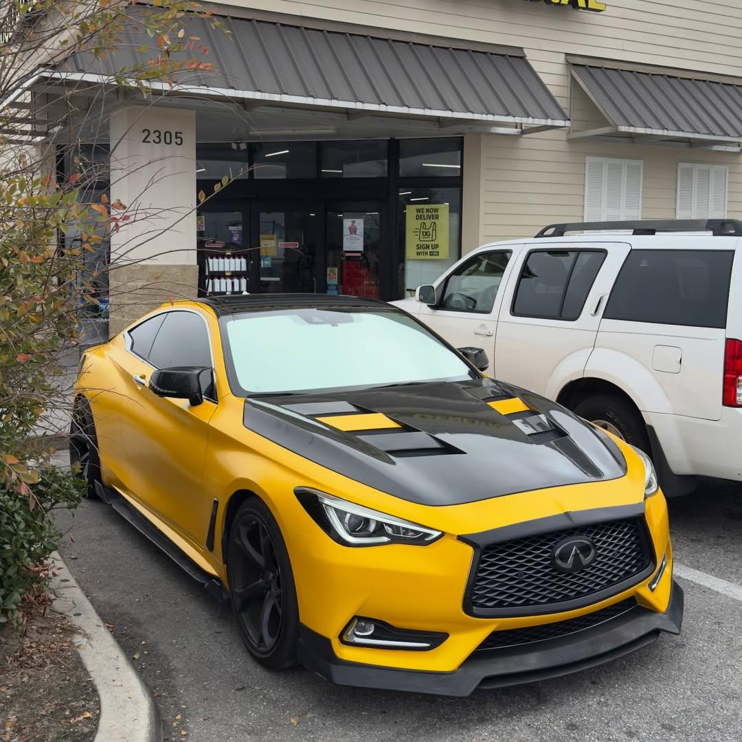 Matte Metallic Satin Energetic Yellow Car Vinyl Wrap product image 2 - Veloro matte vinyl wrap