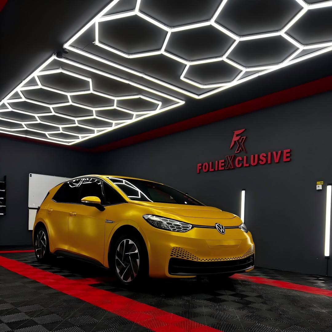 Matte Metallic Satin Energetic Yellow Car Vinyl Wrap product image 8 - Veloro matte vinyl wrap