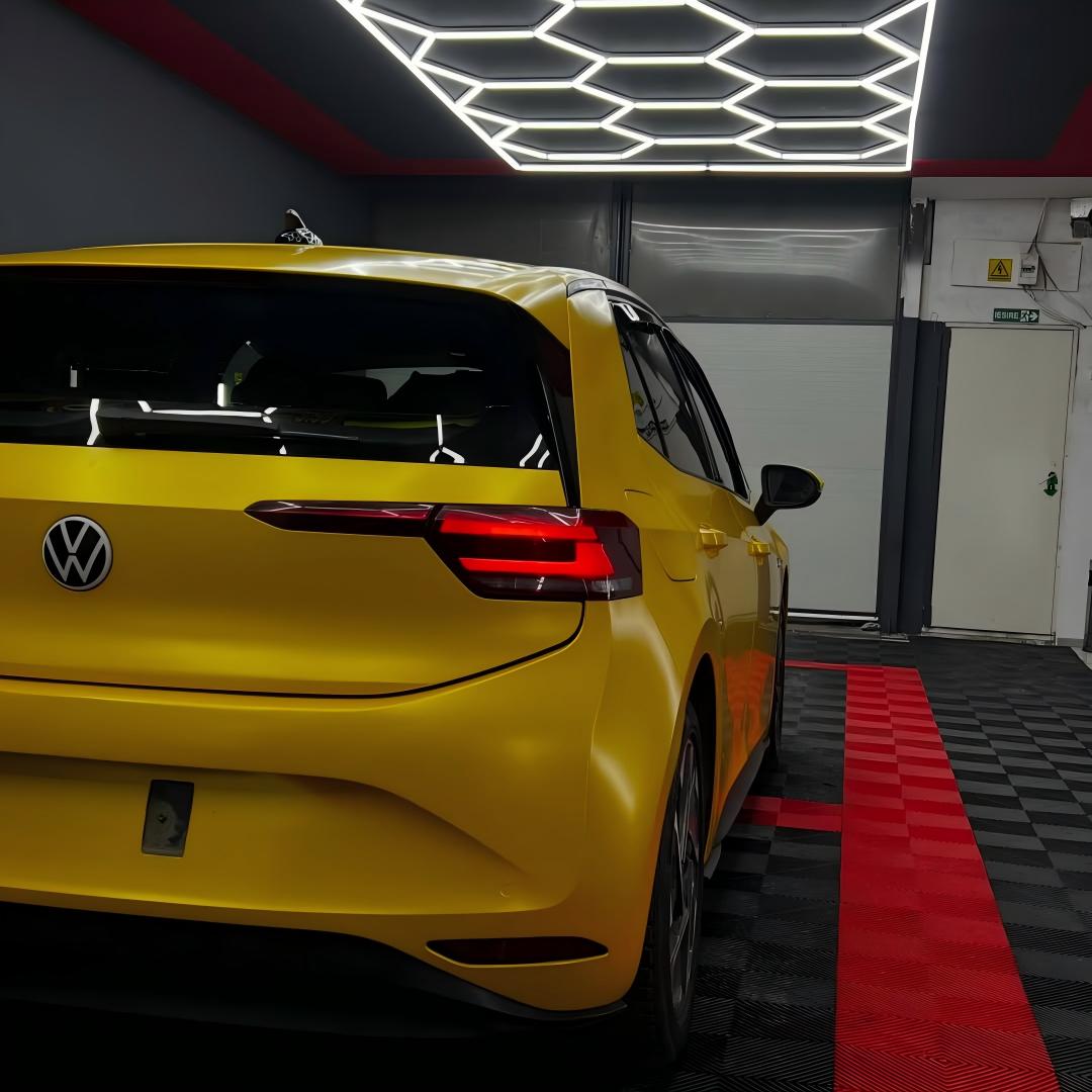 Matte Metallic Satin Energetic Yellow Car Vinyl Wrap product image 12 - Veloro matte vinyl wrap