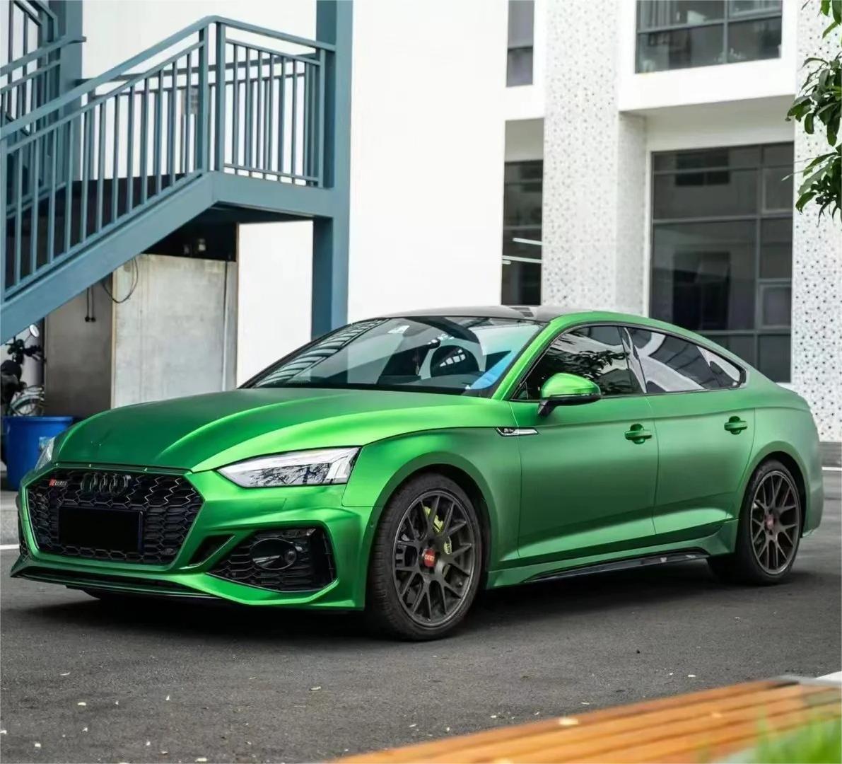 Matte Metallic Satin Flame Green Car Vinyl Wrap product image 4 - Veloro matte vinyl wrap