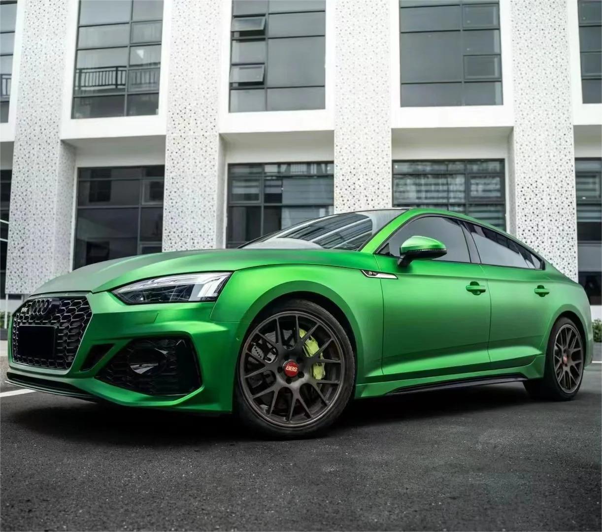 Matte Metallic Satin Flame Green Car Vinyl Wrap product image 6 - Veloro matte vinyl wrap