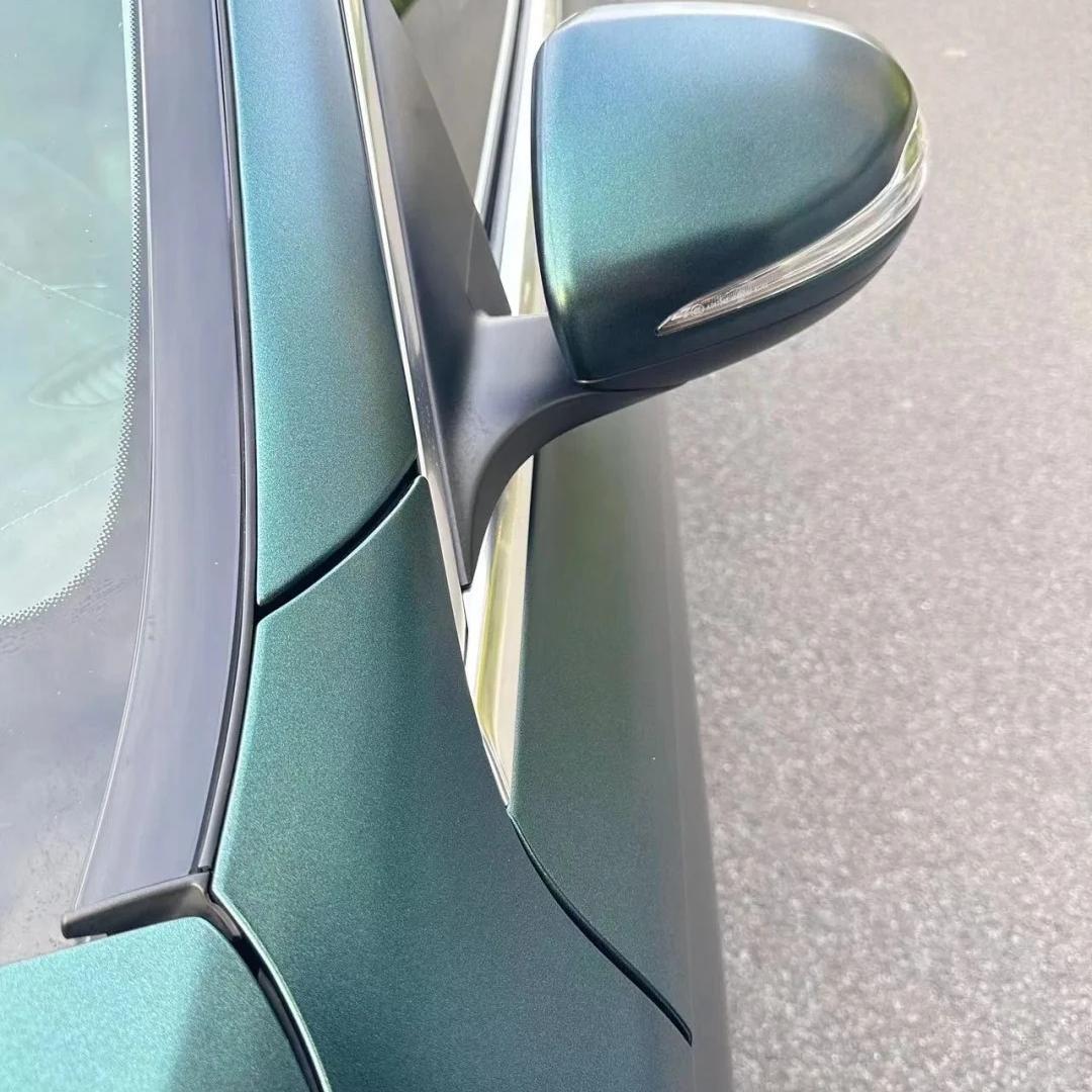 Matte Metallic Satin Forest Green Car Vinyl Wrap product image 5 - Veloro matte vinyl wrap