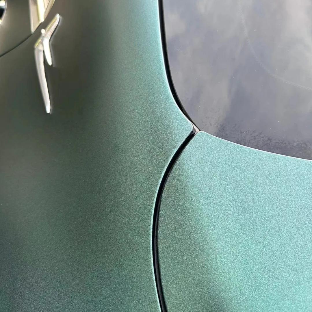 Matte Metallic Satin Forest Green Car Vinyl Wrap product image 6 - Veloro matte vinyl wrap
