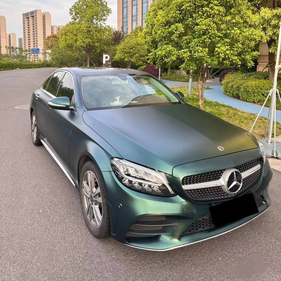 Matte Metallic Satin Forest Green Car Vinyl Wrap product image 3 - Veloro matte vinyl wrap