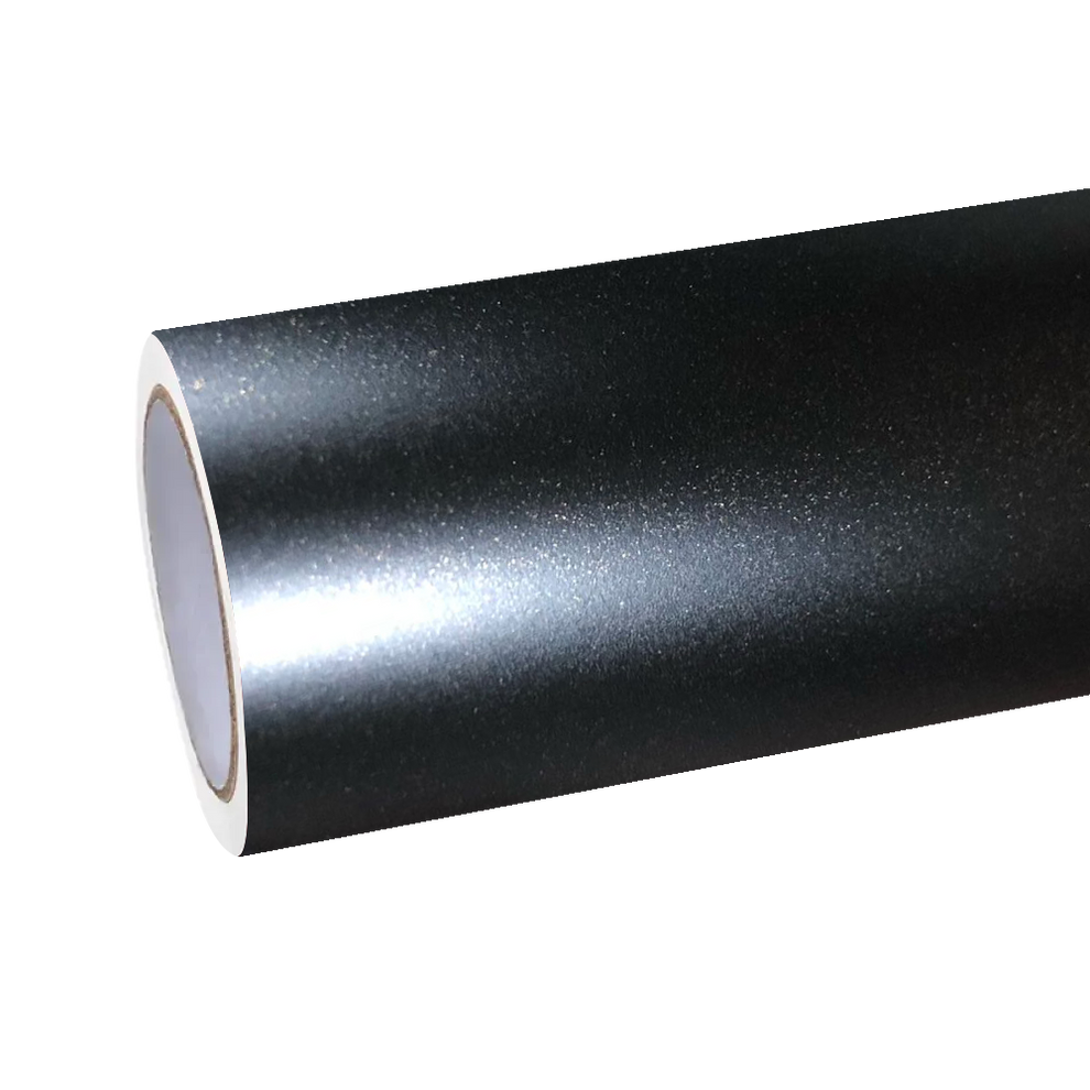 Matte Metallic Satin Gold Dust Black Car Vinyl Wrap PET