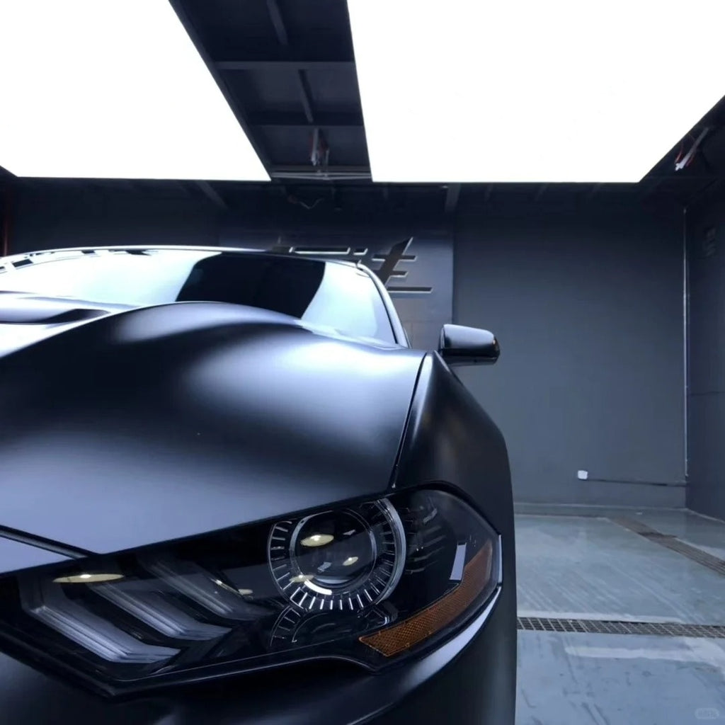 Matte Metallic Satin Gold Dust Black Car Vinyl Wrap PET product image 3 - Veloro matte vinyl wrap