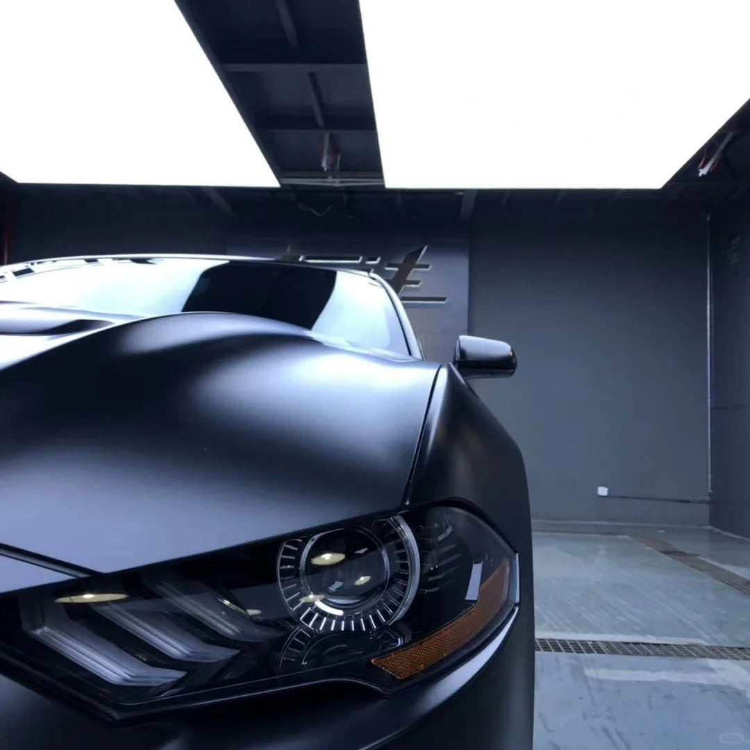 Matte Metallic Satin Gold Dust Black Car Vinyl Wrap PET product image 3 - Veloro matte vinyl wrap