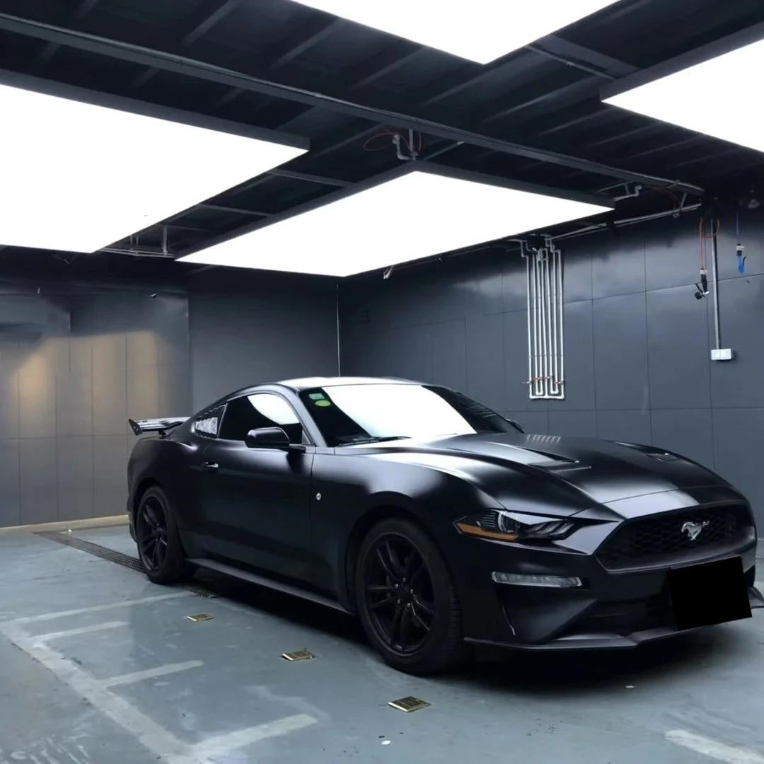 Matte Metallic Satin Gold Dust Black Car Vinyl Wrap PET product image 4 - Veloro matte vinyl wrap