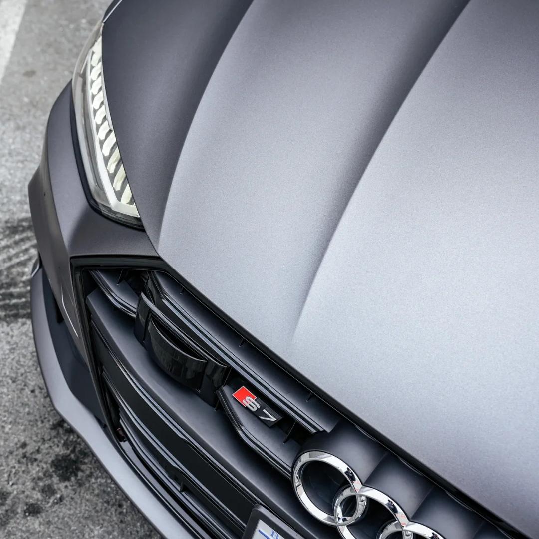 Matte Metallic Satin Gunmetal Grey Car Vinyl Wrap PET product image 5 - Veloro matte vinyl wrap