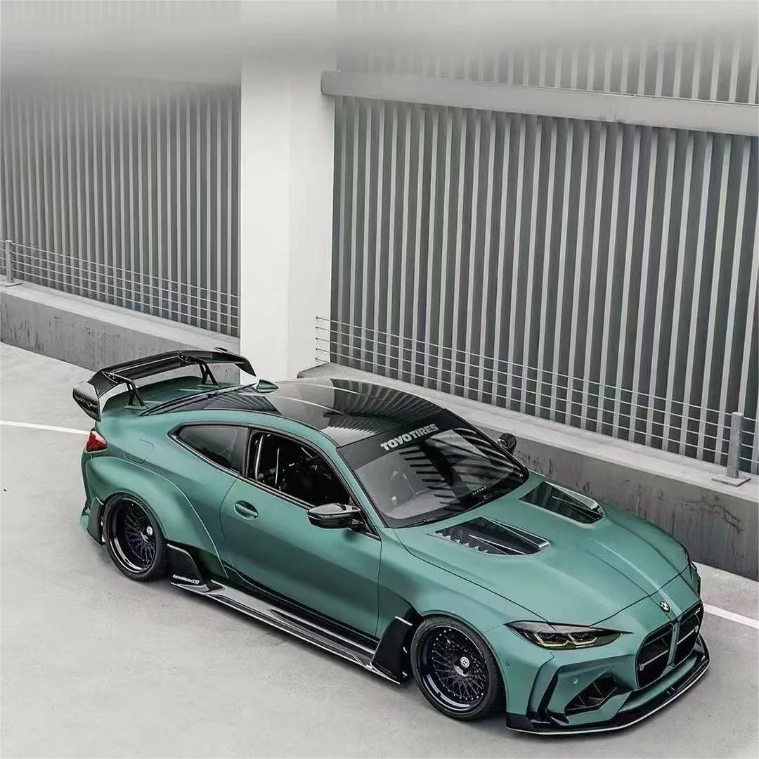 Matte Metallic Satin Hunter Green Car Vinyl Wrap PET product image 14 - Veloro matte vinyl wrap