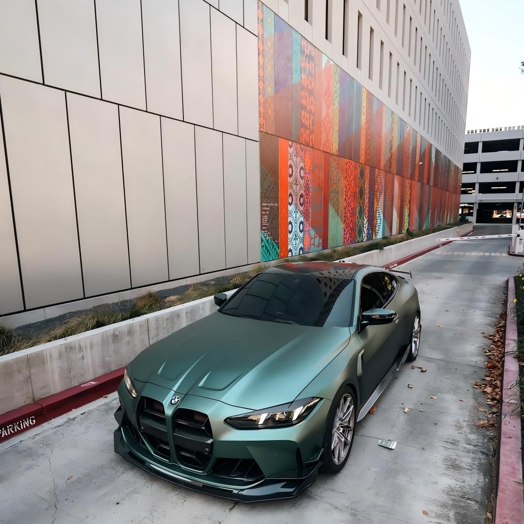 Matte Metallic Satin Hunter Green Car Vinyl Wrap PET product image 12 - Veloro matte vinyl wrap