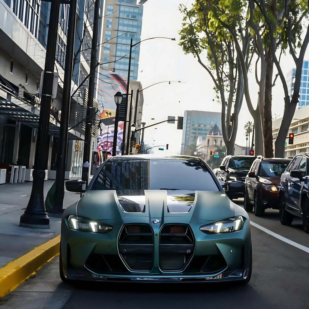 Matte Metallic Satin Hunter Green Car Vinyl Wrap PET product image 3 - Veloro matte vinyl wrap