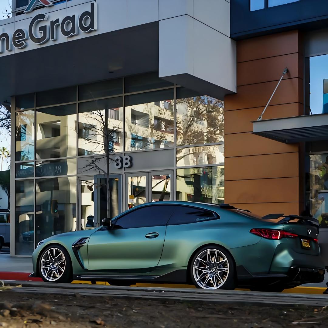 Matte Metallic Satin Hunter Green Car Vinyl Wrap PET product image 4 - Veloro matte vinyl wrap