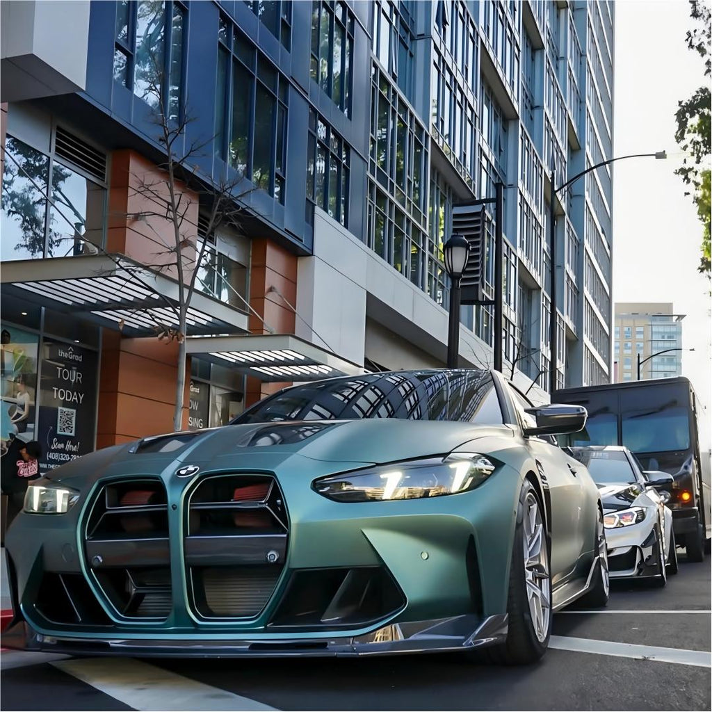 Matte Metallic Satin Hunter Green Car Vinyl Wrap PET product image 9 - Veloro matte vinyl wrap