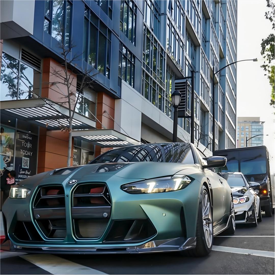 Matte Metallic Satin Hunter Green Car Vinyl Wrap PET product image 9 - Veloro matte vinyl wrap