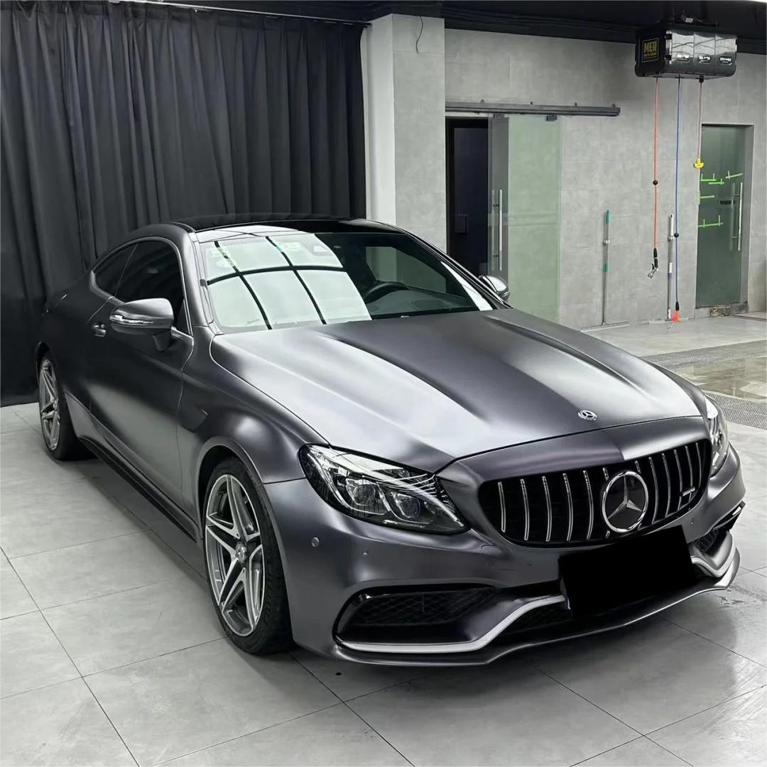 Matte Metallic Satin Mountain Grey Car Vinyl Wrap PET product image 4 - Veloro matte vinyl wrap