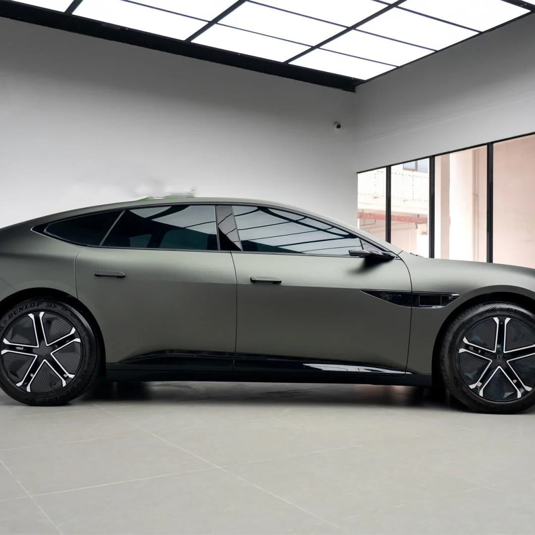 Matte Metallic Satin Mystical Green Car Vinyl Wrap PET product image 7 - Veloro matte vinyl wrap