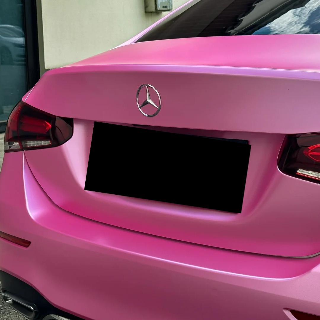 Matte Metallic Satin Princess Pink Car Vinyl Wrap PET product image 5 - Veloro matte vinyl wrap