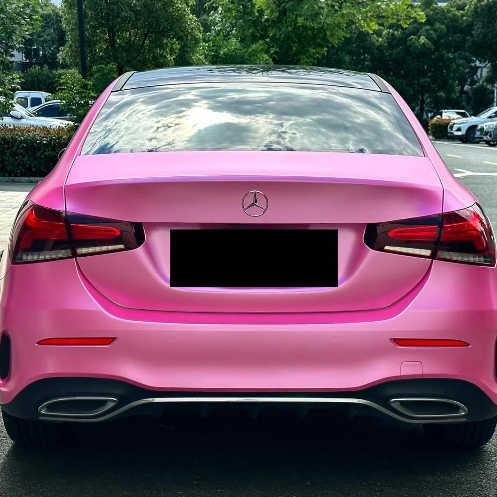 Matte Metallic Satin Princess Pink Car Vinyl Wrap PET product image 6 - Veloro matte vinyl wrap