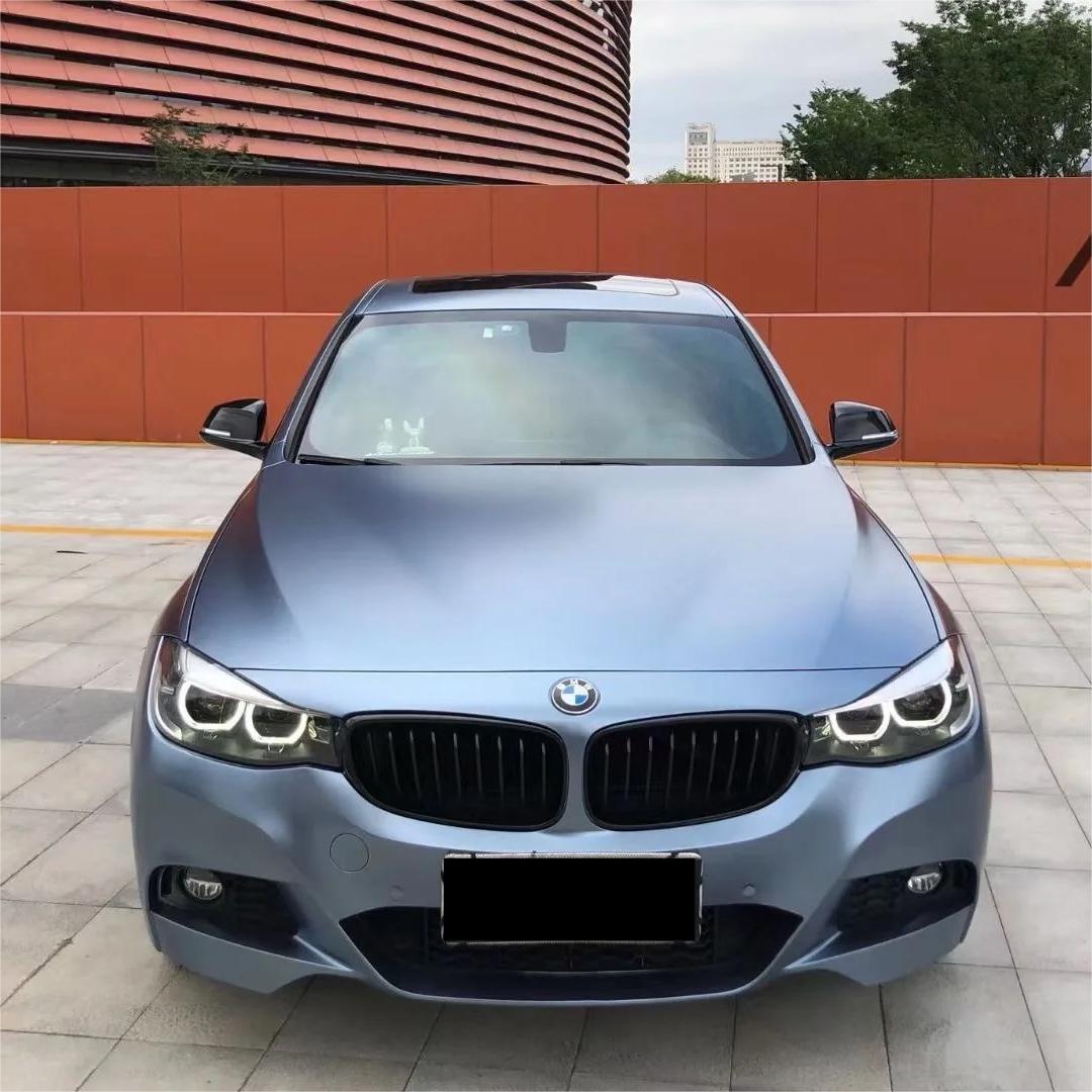 Matte Metallic Satin Storm Blue Car Vinyl Wrap product image 2 - Veloro matte vinyl wrap