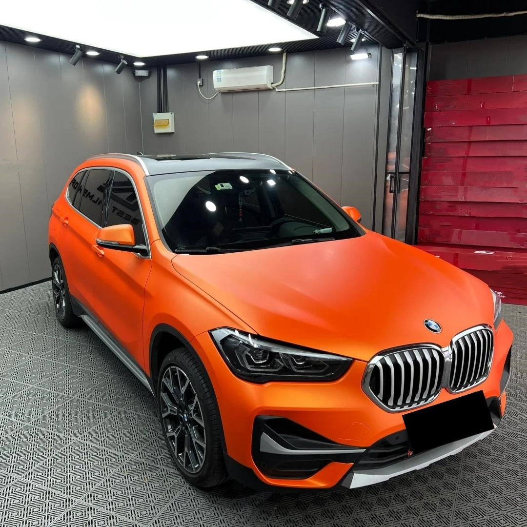 Ultimate Flat Matte Metallic Stunning Orange Car Vinyl Wrap PET product image 11 - Veloro matte vinyl wrap