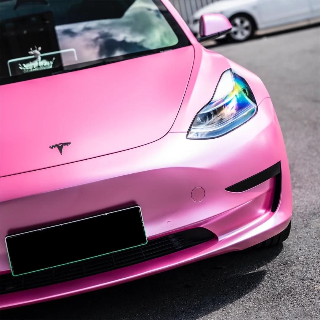 Matte Metallic Shell Pink Car Vinyl Wrap product image 5 - Veloro matte vinyl wrap