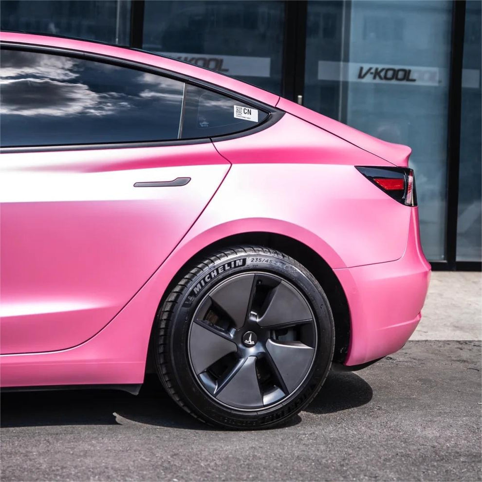 Matte Metallic Shell Pink Car Vinyl Wrap product image 6 - Veloro matte vinyl wrap