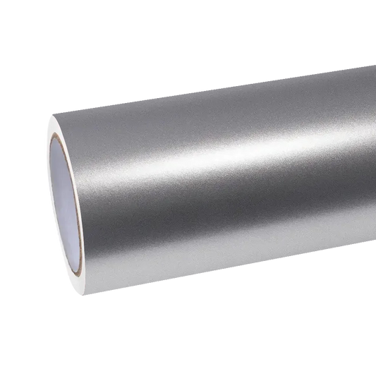 Matte Metallic Silver Car Vinyl Wrap PET