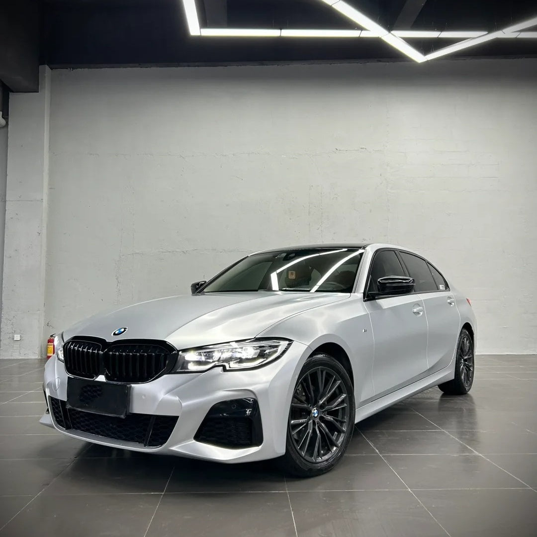 Matte Metallic Silver Car Vinyl Wrap PET product image 8 - Veloro matte vinyl wrap